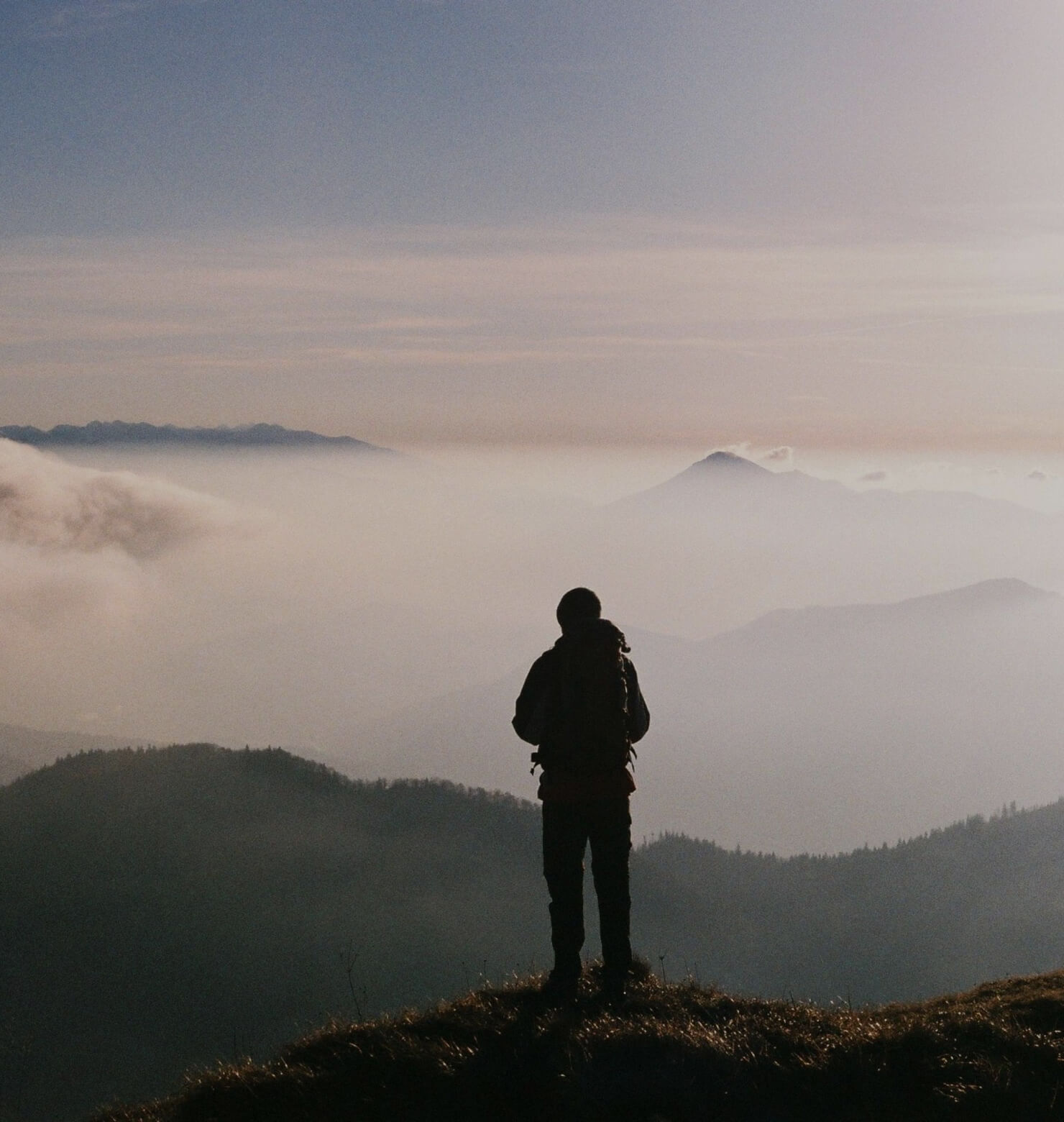 Mountain with Man